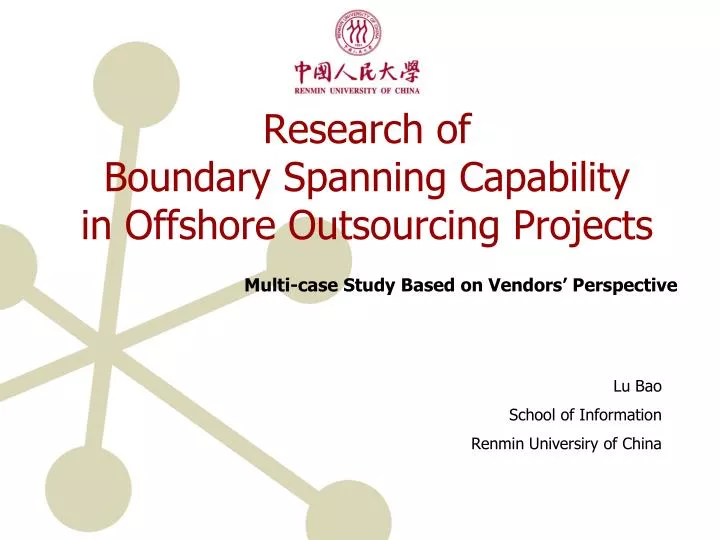 research of boundary spanning capability in offshore outsourcing projects