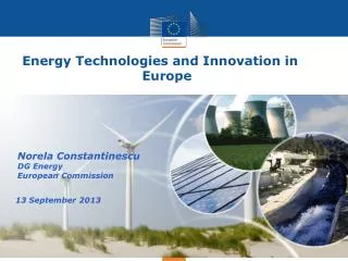 Energy Technologies and Innovation in Europe