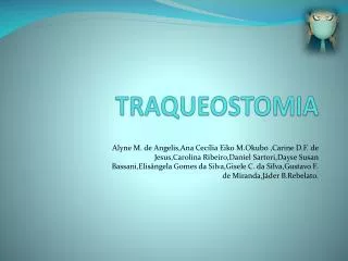 traqueostomia