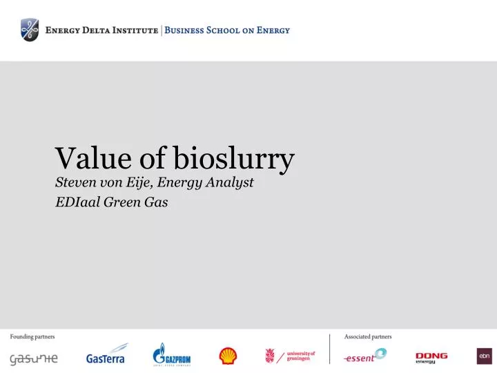 value of bioslurry