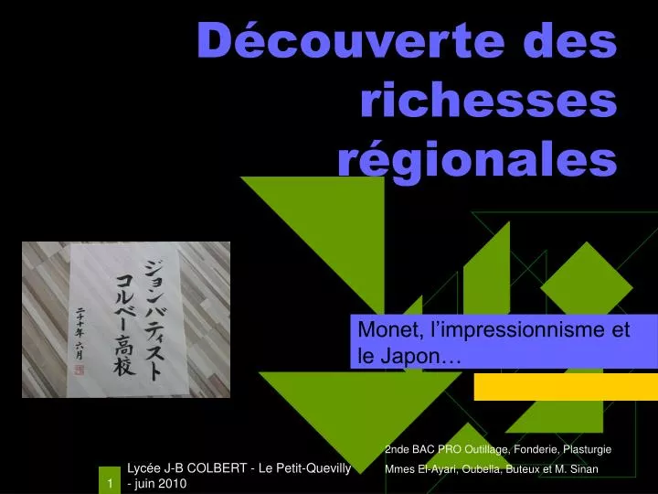 d couverte des richesses r gionales