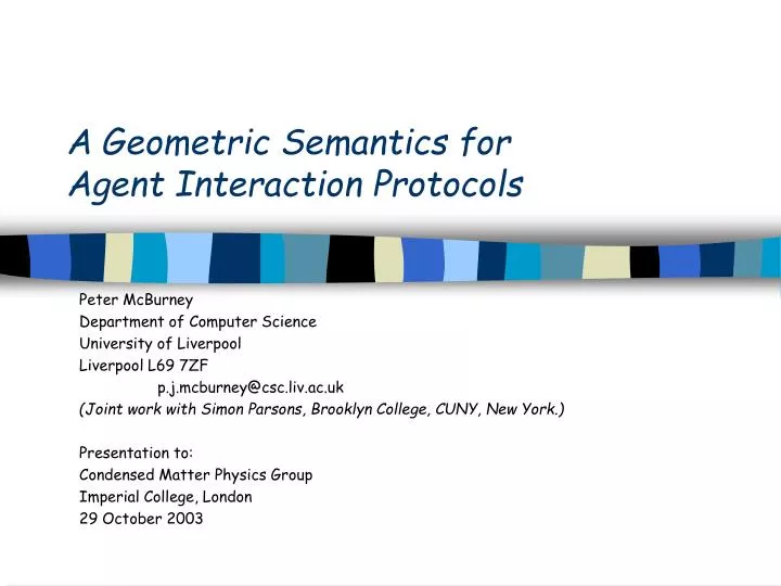 a geometric semantics for agent interaction protocols