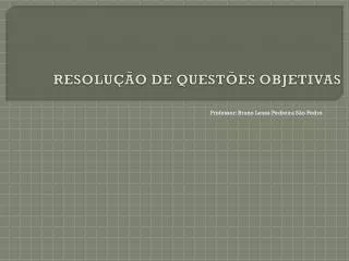 resolu o de quest es objetivas