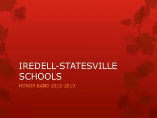 IREDELL-STATESVILLE SCHOOLS