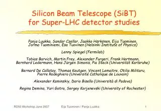 Silicon Beam Telescope (SiBT) for Super-LHC detector studies