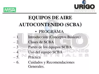 equipos de aire autocontenido scba