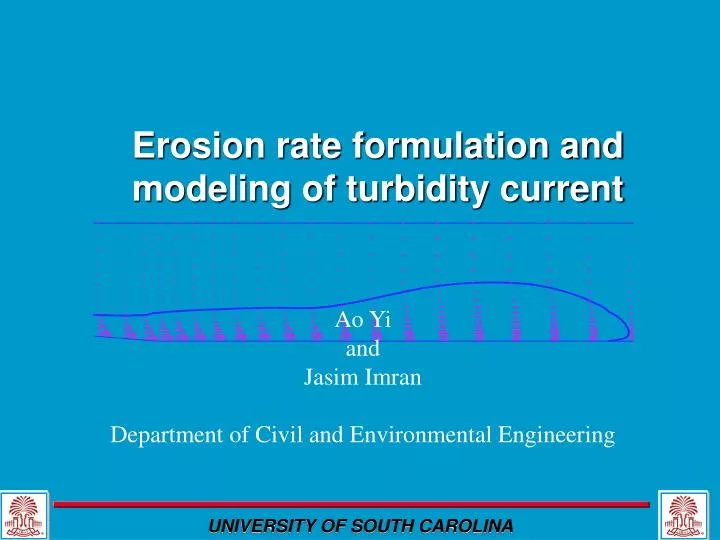 erosion rate formulation and modeling of turbidity current