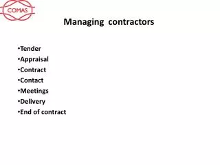 Managing contractors