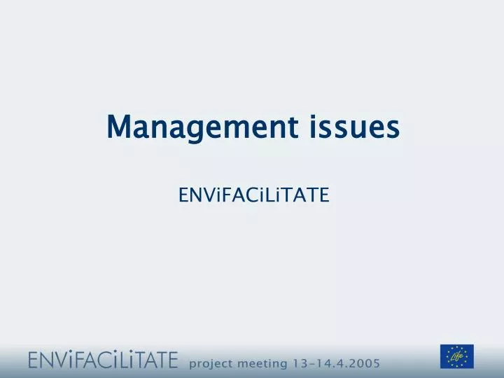 management issues envifacilitate