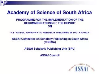 Academy of Science of South Africa