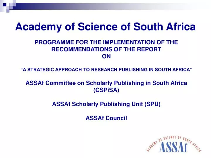 academy of science of south africa
