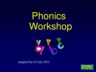 Phonics Workshop