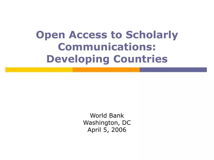 open access to scholarly communications developing countries