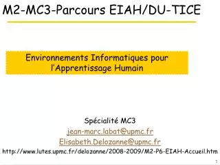 m2 mc3 parcours eiah du tice