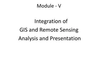 Module - V