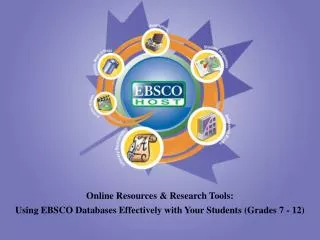 Online Resources &amp; Research Tools: