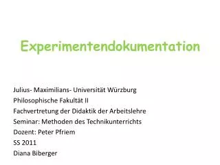 experimentendokumentation
