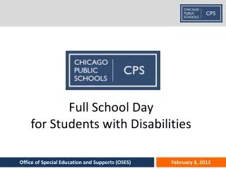 Full School Day for Students with Disabilities