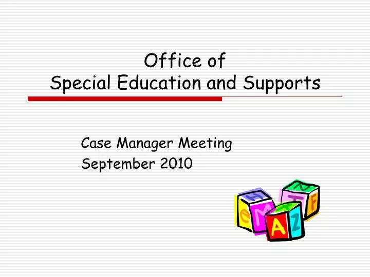office of special education and supports