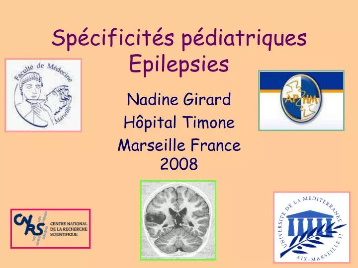 sp cificit s p diatriques epilepsies