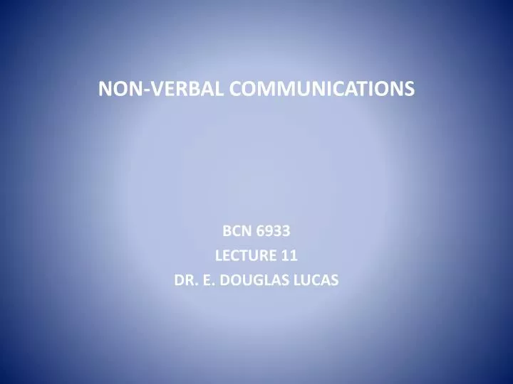 non verbal communications