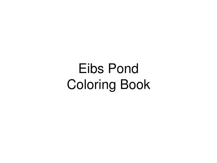 eibs pond coloring book