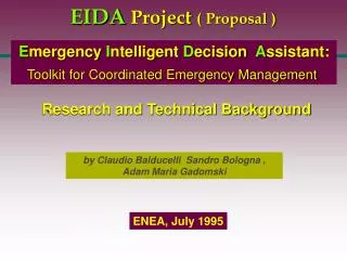 EIDA Project ( Proposal )