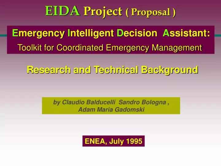 eida project proposal