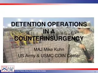 DETENTION OPERATIONS IN A COUNTERINSURGENCY