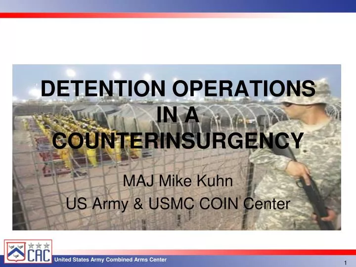 detention operations in a counterinsurgency