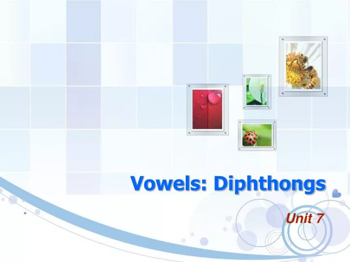 vowels diphthongs