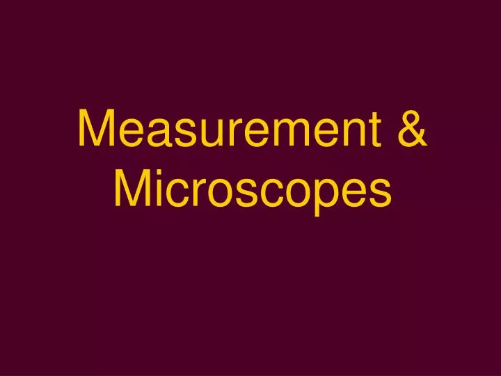 measurement microscopes