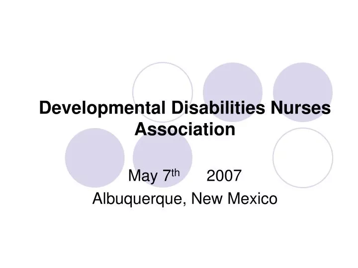 developmental disabilities nurses association