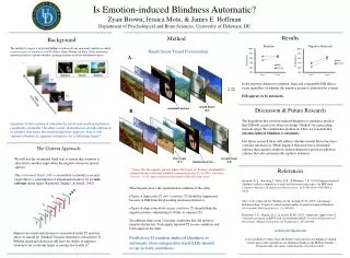 Is Emotion-induced Blindness Automatic? Zyair Brown, Jessica Moss, &amp; James E. Hoffman