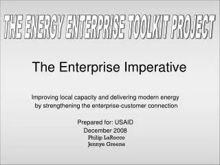 The Enterprise Imperative