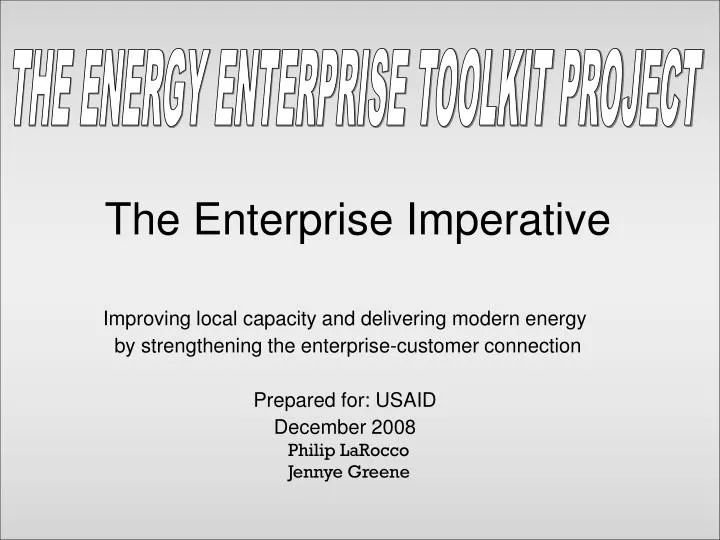 the enterprise imperative