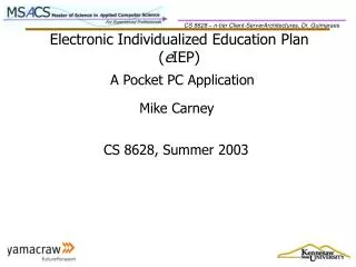 Electronic Individualized Education Plan ( e IEP)