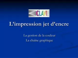 l impression jet d encre