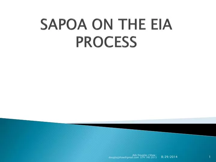 sapoa on the eia process