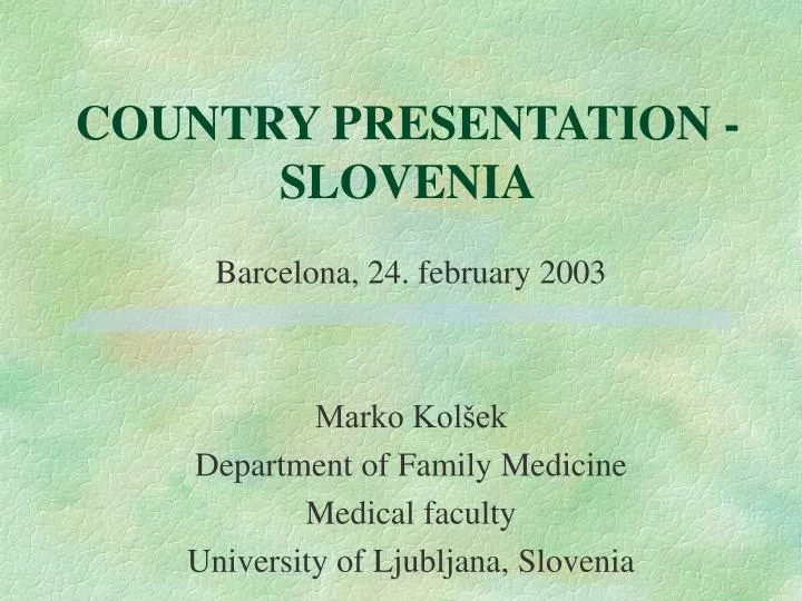 country presentation slovenia