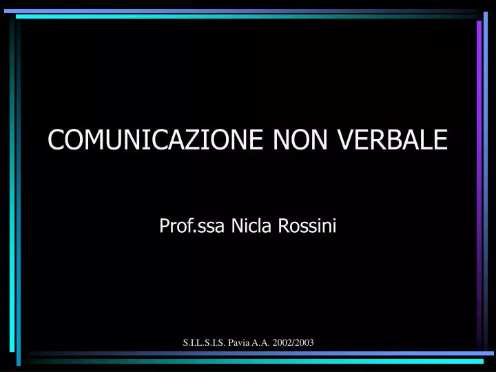 comunicazione non verbale