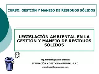 legislaci n ambiental en la gesti n y manejo de residuos s lidos