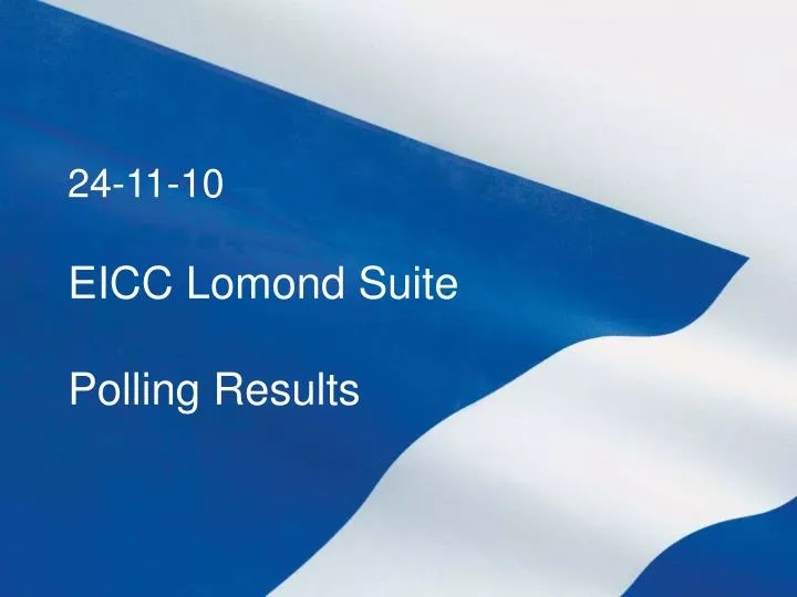 eicc lomond suite polling results
