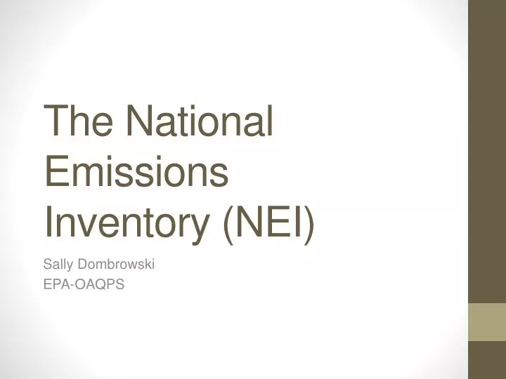 the national emissions inventory nei