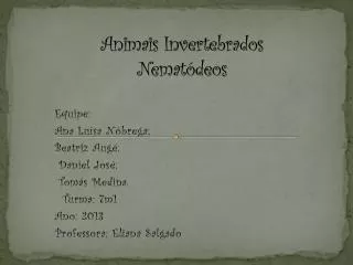 animais invertebrados nemat deos