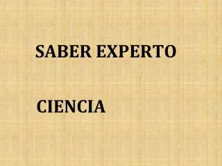 saber experto
