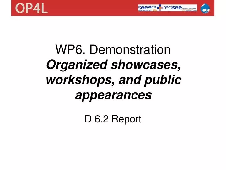 wp6 demonstration organized showcases workshops and public appearances