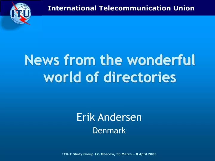 news from the wonderful world of directories