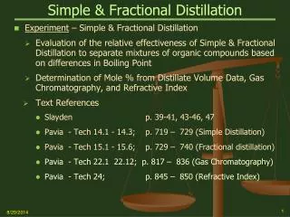 Simple &amp; Fractional Distillation