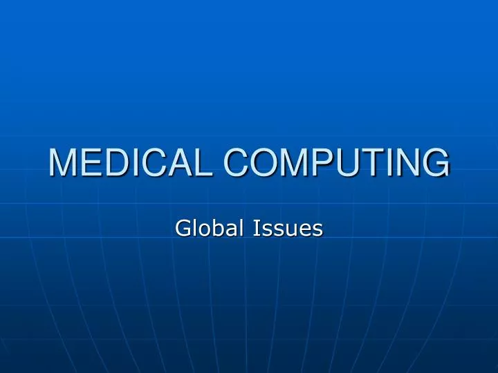 medical computing